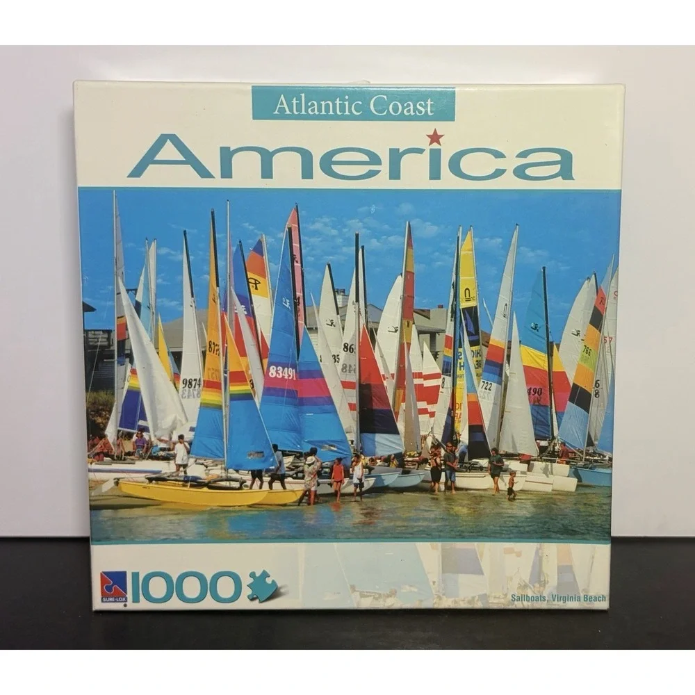 Atlantic Coast America Sailboats Virginia Beach 1000 pc Puzzle 2008 COMPLETE
